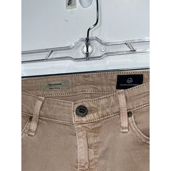 AG Adriano Goldschmied The Legging Super Skinny Jeans Beige Womens Size 27 - Picture 6 of 10